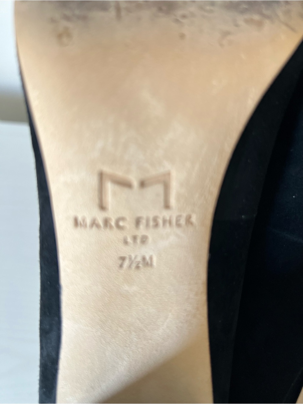 Marc Fisher LTD Zala Black Suede Pointed Toe Pumps 7.5 - Picture 9 of 11